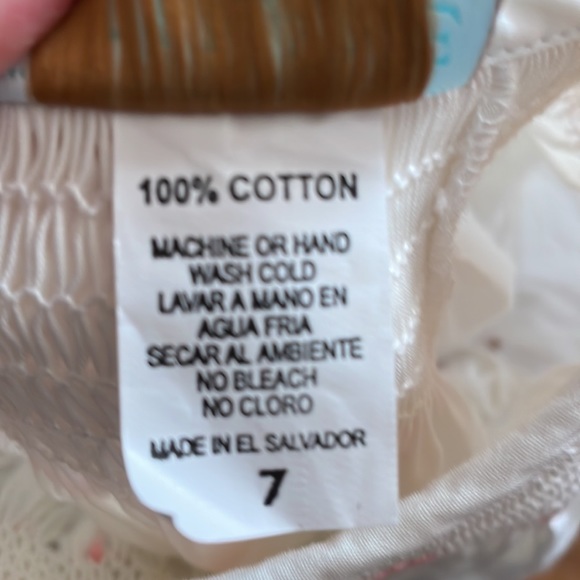 Jadi Lane girls white smocked dress with pink cross details NWT size 7 - Picture 6 of 7